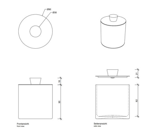 Баночка универсальная Decor Walther Crack DMD 9x11 см с крышкой хром 0933200