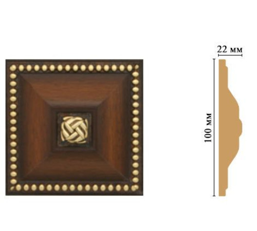 Вставка декоративная Decomaster D209-51 100x100x22 мм D209-51