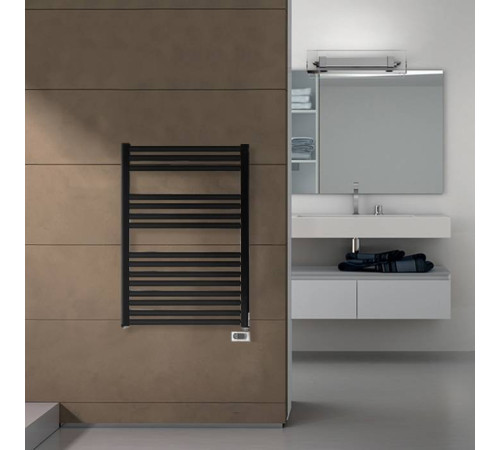 Полотенцесушитель электрический Irsap Ares 580x818 мм 400 Вт 15 трубок с регулятором черный матовый EIS058KK1IR01NNN