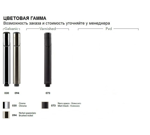 Внешняя часть настенного смесителя для раковины BOSSINI AKI Z00731.030 хром