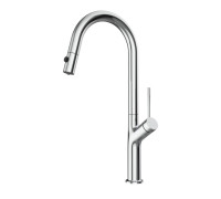 Смеситель для кухни AQUAme Cucina с выдвижным U-изливом и фильтром хром AQM9905CR