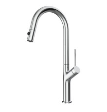 Смеситель для кухни AQUAme Cucina с выдвижным U-изливом и фильтром хром AQM9905CR