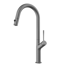 Смеситель для кухни AQUAme Cucina с выдвижным U-изливом и фильтром металл AQM9905GM