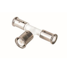 Тройник переходный HENCO 12PKW ПВДФ пресс увеличенный в центре 16x20x16 белый 12PKW-162016