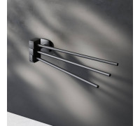 Вешалка для полотенец AM.PM Gem тройная поворотная черная A9032722