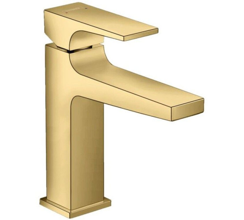Смеситель для раковины Hansgrohe Metropol 110 однорычажный клапан Push-Open полированное золото 32507990