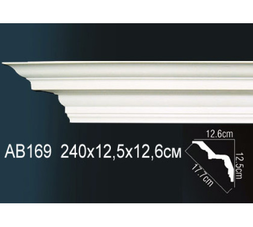 Карниз потолочный Perfect AB169 полиуретановый 130x130x2000 мм AB169