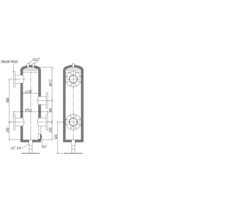 Гидравлическая стрелка Huch EnTEC DN 100 EWG10000
