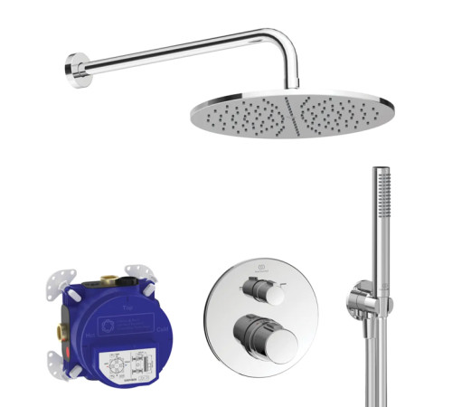 Душевой комплект Ideal Standard Ceratherm T100 встраиваемый верхний душ 30 см хром A7573AA