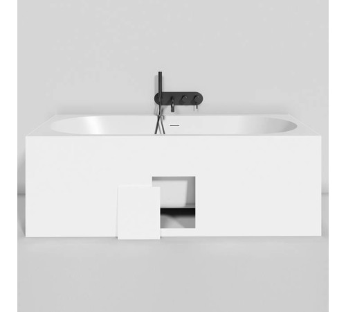 Ванна встраиваемая Salini Ornella Axis 180 Kit 180 х 80 х 60 см S-Stone белый матовый UpDown 103521M