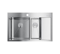Кухонная мойка Omoikiri Akisame 78-2-L-IN 78x51 см нержавеющая сталь 4973062