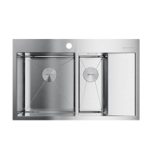 Кухонная мойка Omoikiri Akisame 78-2-L-IN 78x51 см нержавеющая сталь 4973062