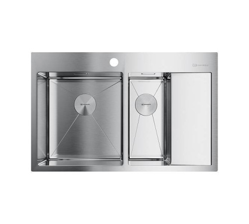 Кухонная мойка Omoikiri Akisame 78-2-L-IN 78x51 см нержавеющая сталь 4973062
