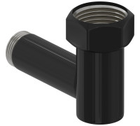 Уголок переходной Стилье G 1 НГ - G 3/4 HP черный глянцевый 172000-1034