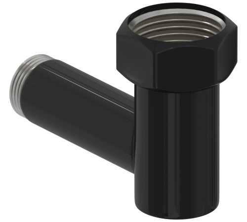 Уголок переходной Стилье G 1 НГ - G 3/4 HP черный глянцевый 172000-1034