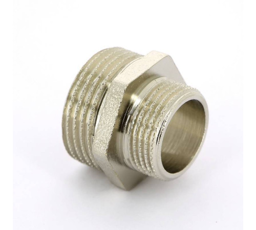 Ниппель резьбовой переходной Tiemme 1 x 3/4 НН никелированный 1500157