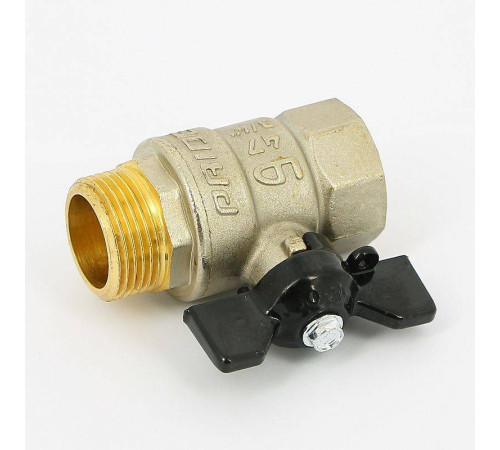 Кран шаровой для газа LD Pride 1/2 ВВ полнопроходной бабочка 47.350.15