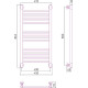 Полотенцесушитель водяной Сунержа Богема+ 400x800 мм без покрытия 00-0220-8040