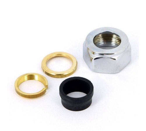 Соединитель обжимной Carlo Poletti 16 x M24x19 ВР хромированный для медных труб A33110B