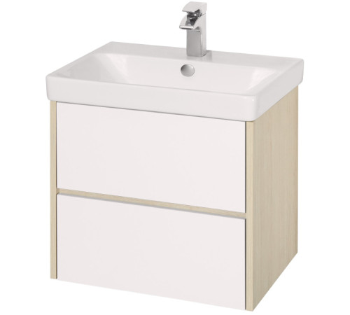 Тумба-умывальник с раковиной Aquaton Сканди 70 Белый / Дуб Верона 1A2518K0SDB20