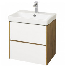 Комплект AQUATON Сканди 55 тумба Белый / Дуб Рустикальный, раковина Адриана 55 1A2517K0SDZ90