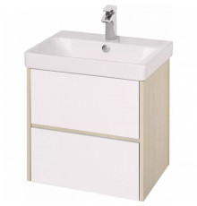 Комплект AQUATON Сканди 55 тумба Белый / Дуб Верона, раковина Адриана 55 1A2517K0SDB20