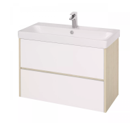 Тумба-умывальник с раковиной Aquaton Сканди 90 Белый / Дуб Верона 1A2519K0SDB20