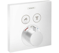 Термостат для душа Hansgrohe ShowerSelect на 2 потребителя скрытого монтажа матовый белый 15763700