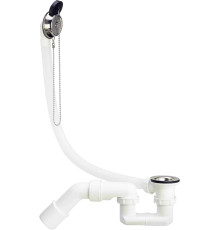 Слив-перелив для ванны Viega с цепочкой и пробкой 40/50 мм пластик 311537