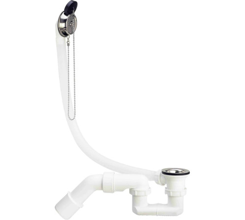 Слив-перелив для ванны Viega с цепочкой и пробкой 40/50 мм пластик 311537