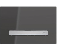 Клавиша смыва Geberit Sigma50 двойной смыв дымчатое стекло 115.788.SD.2