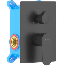 Смеситель для ванны Aquanet Oberon скрытого монтажа 2 режима матовый черный AQ1246MB