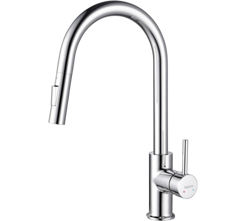 Смеситель для кухни Aquanet Европа с вытяжным изливом 2 jet хром AQ1384CR