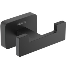 Крючок для полотенец двойной Aquanet Либра матовый черный AQ4302MB