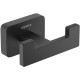 Крючок для полотенец двойной Aquanet Либра матовый черный AQ4302MB