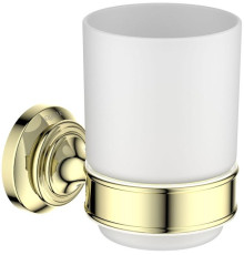 Стакан с держателем Aquatek Классик полированное золото AQ4504PG