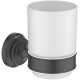 Стакан с держателем Aquatek Классик матовый черный AQ4504MB