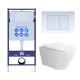 Комплект инсталляции 4 в 1 AQUATEK АМАДЕО (рама INS-0000012, кнопка KDI-0000009, унитаз AQ1163-00) АМАДЕО-009