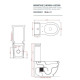 Унитаз-моноблок пристенный Artceram HERMITAGE 71х36 см белый ACA006 73 HEV006 01 00 HEC009 01 00