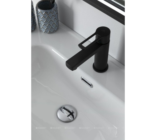 Смеситель для раковины Paffoni RINGO без донного клапана черный матовый RIN071NO