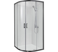 Душевой уголок Aquanet Aria 1/4 круга 900x900x2000 мм черный прозрачное стекло AQ ARI RO 09020BL