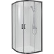 Душевой уголок Aquanet Aria 1/4 круга 1000x1000x2000 мм черный прозрачное стекло AQ ARI RO 10020BL