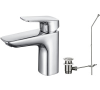 Смеситель для раковины Aquanet Вега с донным клапаном хром AQ1011CR