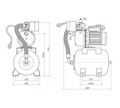 Насосная станция Wilo HWJ-202-EM-R 2451055