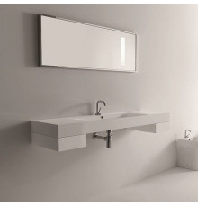 Раковина Kerasan Cento 140х45 см 1 отв. белый 353501