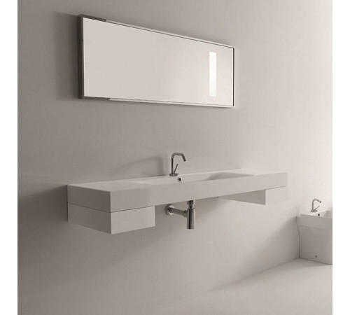 Раковина Kerasan Cento 140х45 см 1 отв. белый 353501