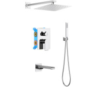 Душевой комплект 4 в 1 Aquanet ЛИРА 3 режима хром AQ1473CR