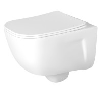 Унитаз-биде подвесной безободковый Aquanet Дива 510х350х360 мм сиденье soft-close со смесителем AQ2012B-00