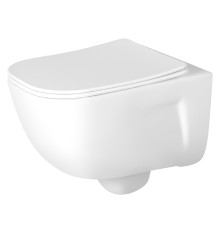 Унитаз-биде подвесной безободковый Aquanet Дива 510х350х360 мм сиденье soft-close со смесителем AQ2012B-00