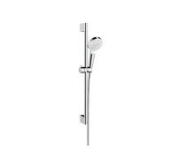 Душевой гарнитур Hansgrohe Crometta 100 Vario со штангой 65 см хром/белый 26533400